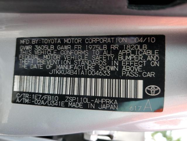 Photo 9 VIN: JTKKU4B41A1004633 - TOYOTA SCION XD 