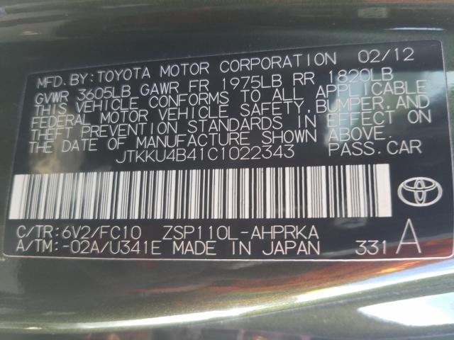 Photo 9 VIN: JTKKU4B41C1022343 - TOYOTA SCION XD 