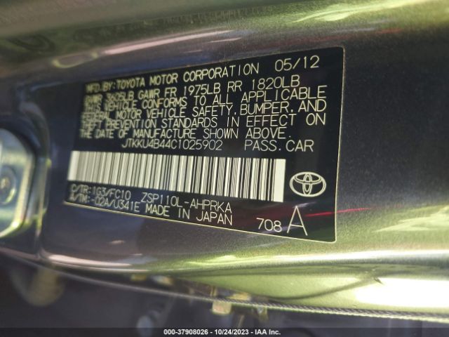 Photo 8 VIN: JTKKU4B44C1025902 - SCION XD 