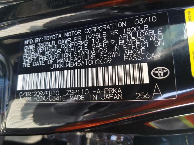 Photo 9 VIN: JTKKU4B45A1002609 - TOYOTA SCION XD 