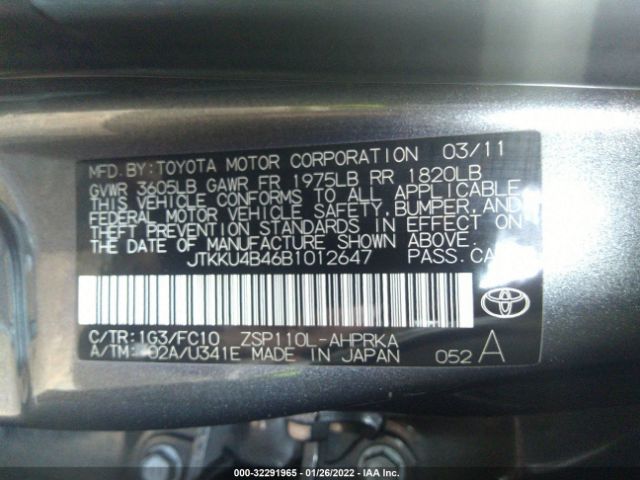 Photo 8 VIN: JTKKU4B46B1012647 - SCION XD 