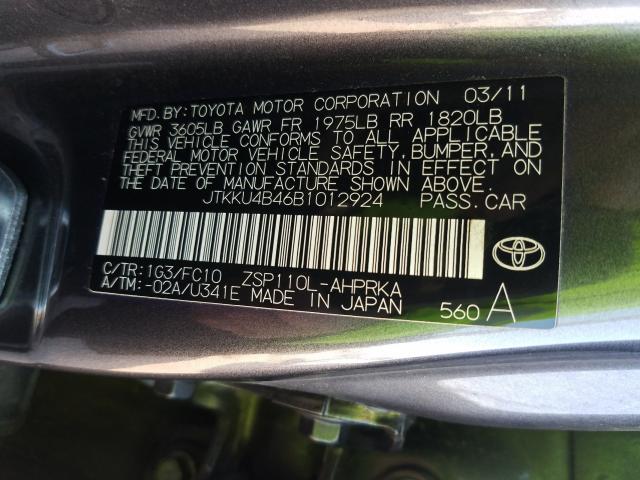 Photo 9 VIN: JTKKU4B46B1012924 - TOYOTA SCION XD 