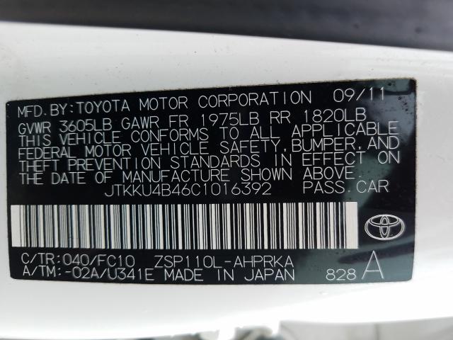 Photo 9 VIN: JTKKU4B46C1016392 - TOYOTA SCION XD 