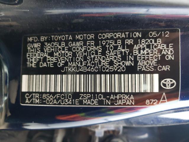 Photo 9 VIN: JTKKU4B46C1025920 - TOYOTA SCION XD 