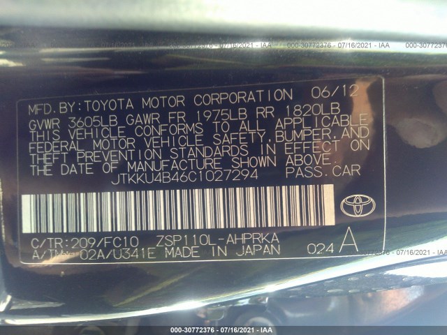 Photo 8 VIN: JTKKU4B46C1027294 - SCION XD 