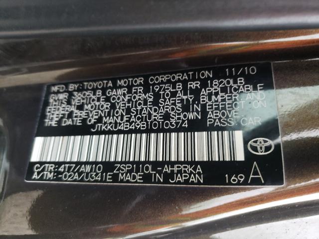 Photo 9 VIN: JTKKU4B49B1010374 - TOYOTA SCION XD 