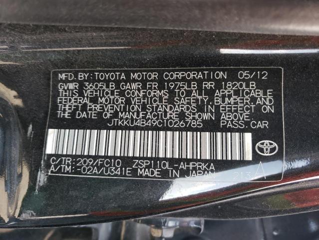 Photo 11 VIN: JTKKU4B49C1026785 - TOYOTA SCION XD 