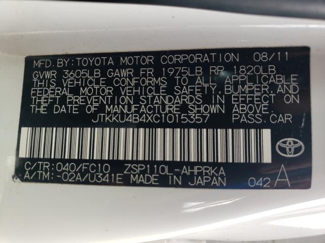 Photo 9 VIN: JTKKU4B4XC1015357 - TOYOTA SCION XD 