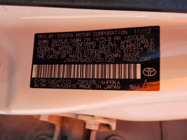 Photo 9 VIN: JTKKUPB40D1031120 - TOYOTA SCION XD 