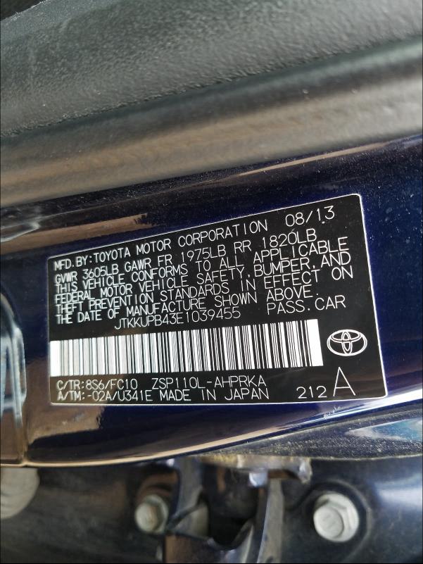 Photo 9 VIN: JTKKUPB43E1039455 - TOYOTA SCION XD 