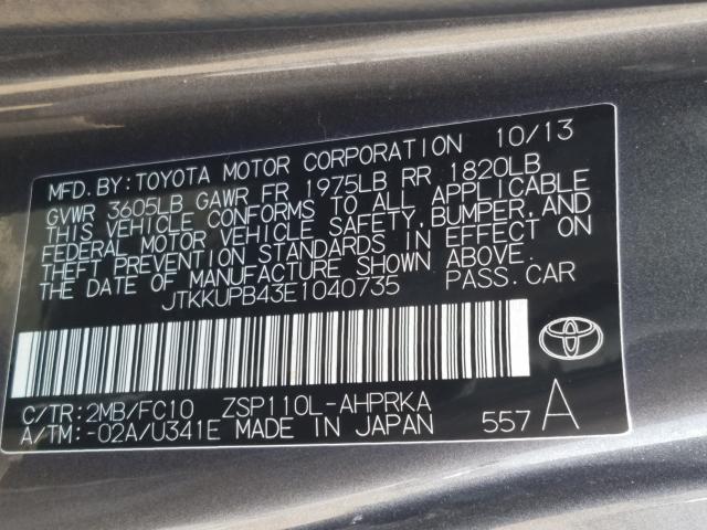 Photo 9 VIN: JTKKUPB43E1040735 - TOYOTA SCION XD 