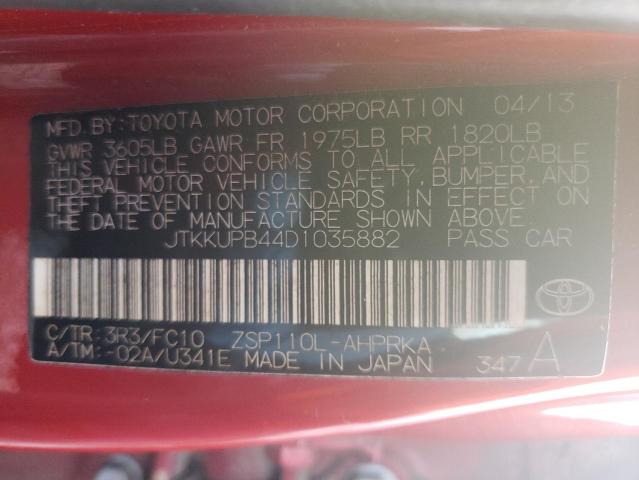 Photo 9 VIN: JTKKUPB44D1035882 - TOYOTA SCION XD 