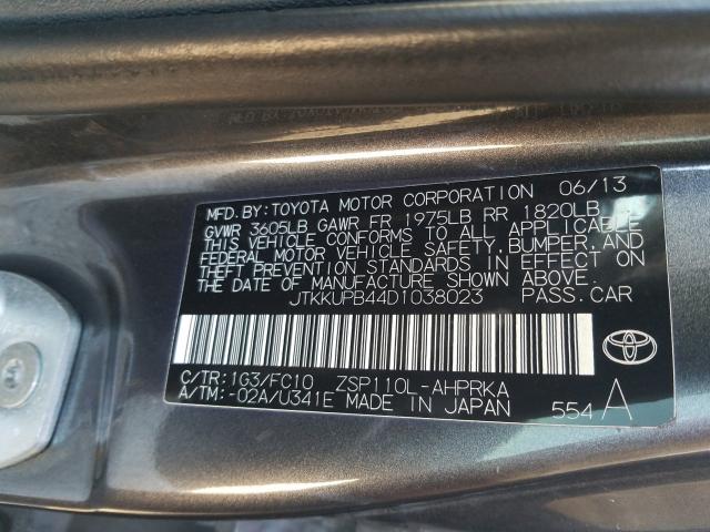 Photo 9 VIN: JTKKUPB44D1038023 - TOYOTA SCION XD 