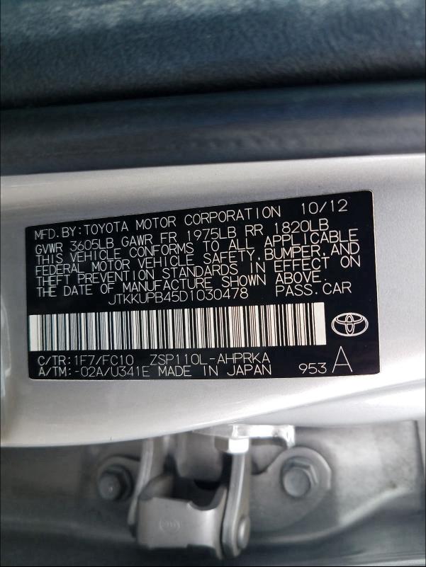 Photo 9 VIN: JTKKUPB45D1030478 - TOYOTA SCION XD 