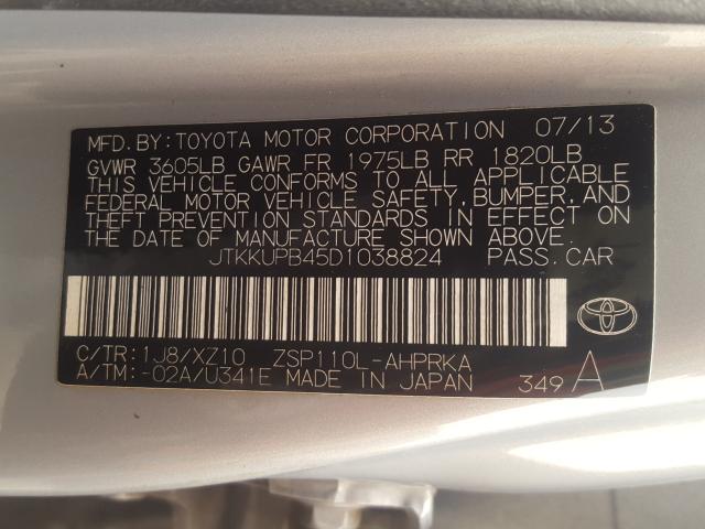 Photo 9 VIN: JTKKUPB45D1038824 - TOYOTA SCION XD 