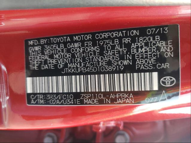 Photo 9 VIN: JTKKUPB45D1038919 - TOYOTA SCION XD 