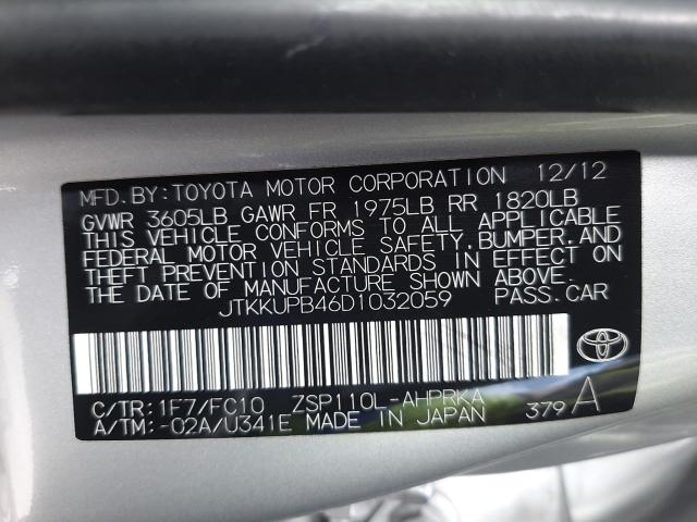 Photo 9 VIN: JTKKUPB46D1032059 - TOYOTA SCION XD 