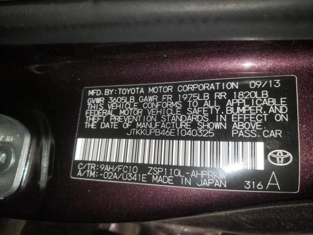 Photo 9 VIN: JTKKUPB46E1040325 - TOYOTA SCION XD 