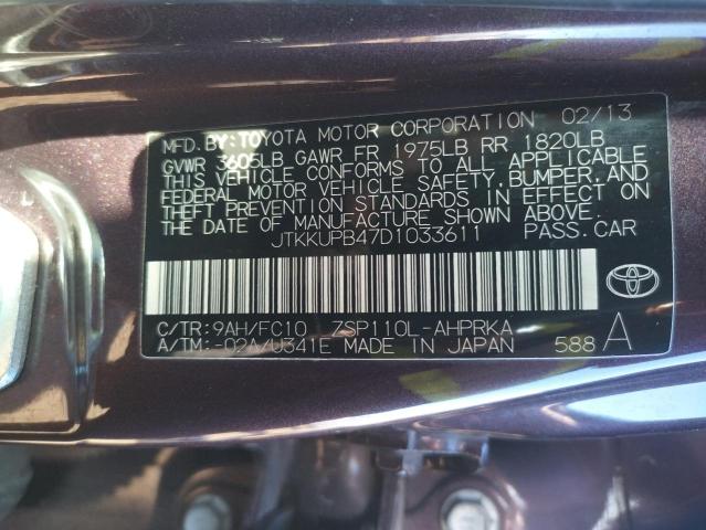 Photo 11 VIN: JTKKUPB47D1033611 - TOYOTA SCION XD 