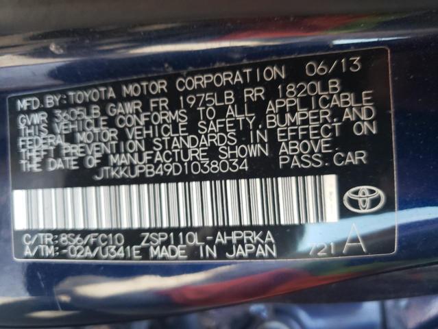 Photo 9 VIN: JTKKUPB49D1038034 - TOYOTA SCION XD 