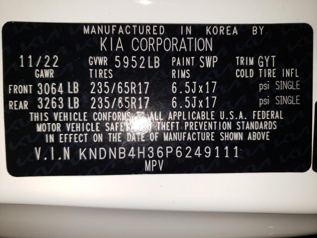 Photo 12 VIN: JTLZE4FE4A1118197 - KIA CARNIVAL 