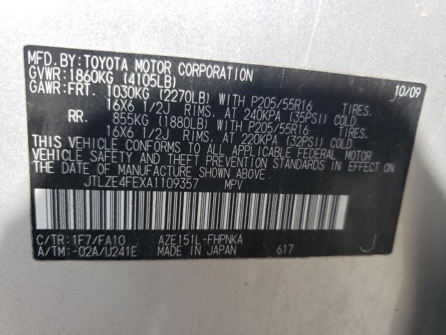 Photo 11 VIN: JTLZE4FEXA1109357 - TOYOTA SCION XB 