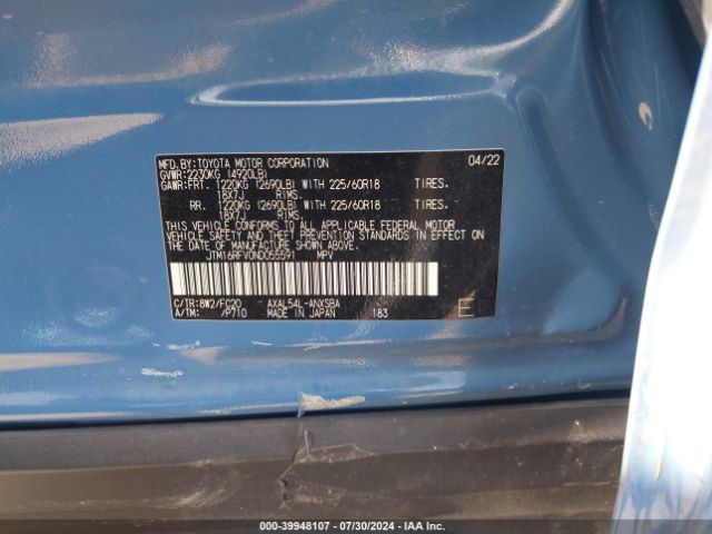 Photo 8 VIN: JTM16RFV0ND055591 - TOYOTA RAV4 