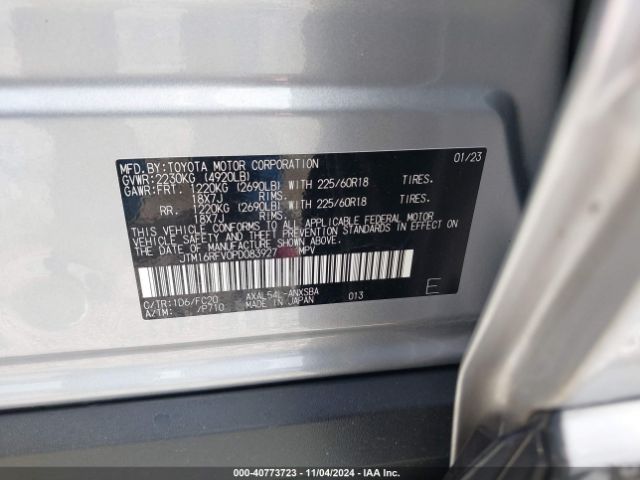 Photo 8 VIN: JTM16RFV0PD083927 - TOYOTA RAV4 