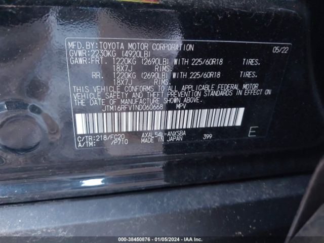 Photo 8 VIN: JTM16RFV1ND060668 - TOYOTA RAV4 