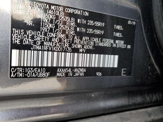 Photo 11 VIN: JTMA1RFV1KD017135 - TOYOTA RAV4 XLE P 