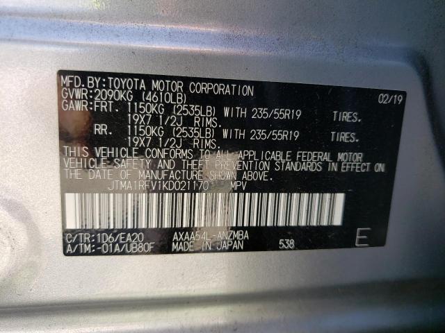 Photo 9 VIN: JTMA1RFV1KD021170 - TOYOTA RAV4 XLE P 