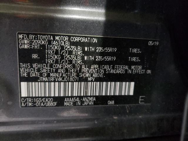 Photo 9 VIN: JTMA1RFV4KJ018071 - TOYOTA RAV4 XLE P 