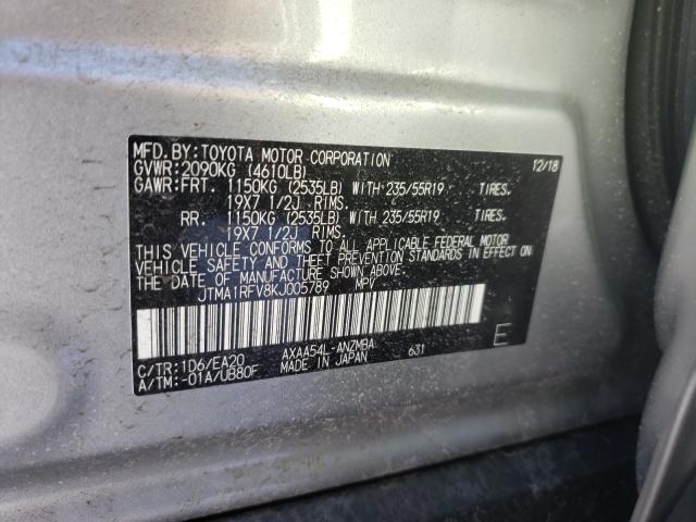 Photo 9 VIN: JTMA1RFV8KJ005789 - TOYOTA RAV4 XLE P 