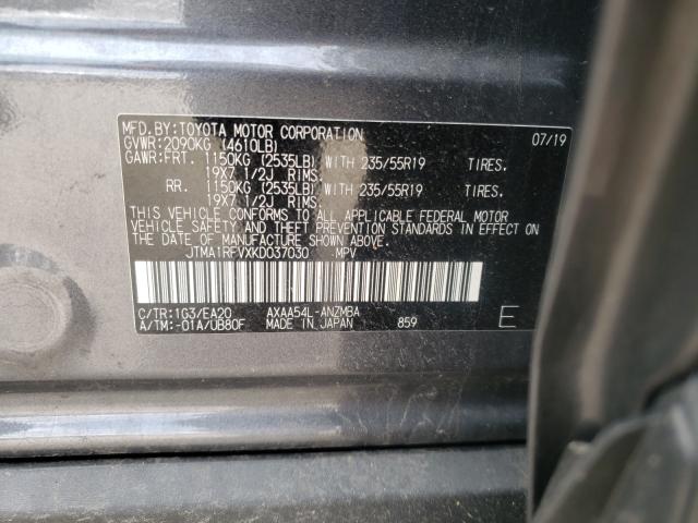 Photo 9 VIN: JTMA1RFVXKD037030 - TOYOTA RAV4 XLE P 