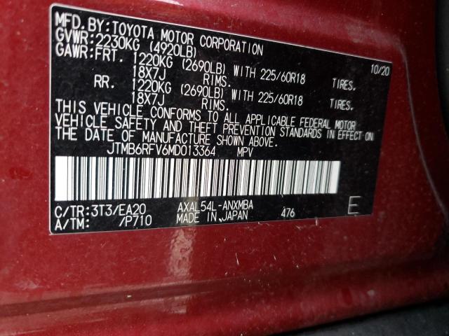 Photo 12 VIN: JTMB6RFV6MD013364 - TOYOTA RAV4 