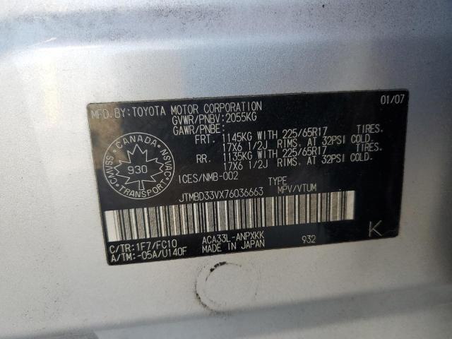 Photo 11 VIN: JTMBD33VX76036663 - TOYOTA RAV4 