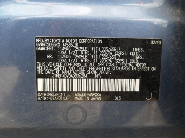 Photo 9 VIN: JTMBF4DV0AD036284 - TOYOTA RAV4 