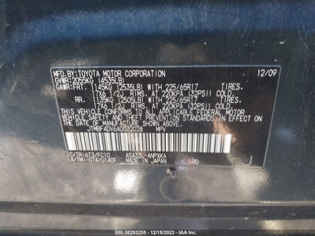 Photo 8 VIN: JTMBF4DV6AD032028 - TOYOTA RAV4 