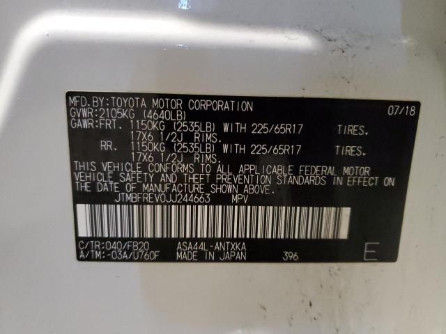 Photo 12 VIN: JTMBFREV0JJ244663 - TOYOTA RAV4 LE 