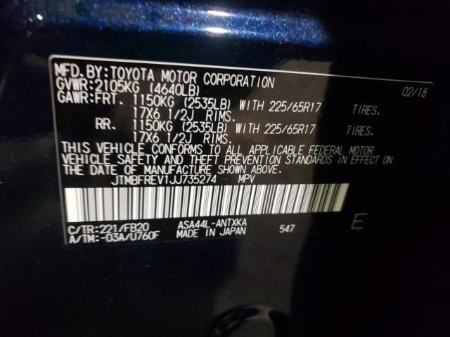 Photo 11 VIN: JTMBFREV1JJ735274 - TOYOTA RAV4 LE 