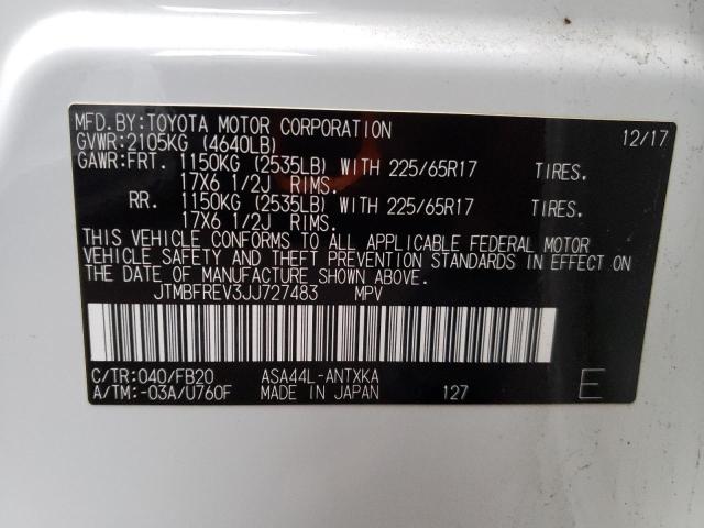 Photo 12 VIN: JTMBFREV3JJ727483 - TOYOTA RAV4 LE 