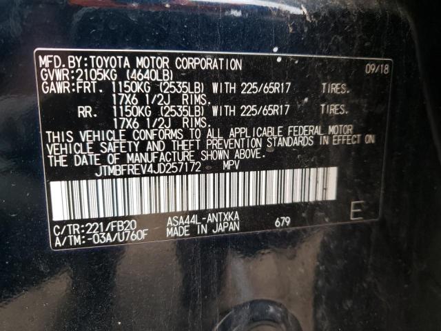 Photo 12 VIN: JTMBFREV4JD257172 - TOYOTA RAV4 LE 