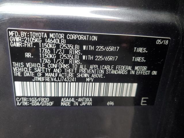 Photo 12 VIN: JTMBFREV4JJ743241 - TOYOTA RAV4 