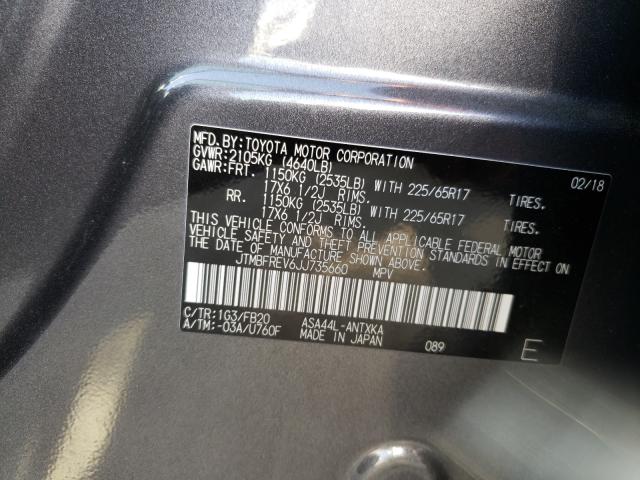 Photo 9 VIN: JTMBFREV6JJ735660 - TOYOTA RAV4 LE 