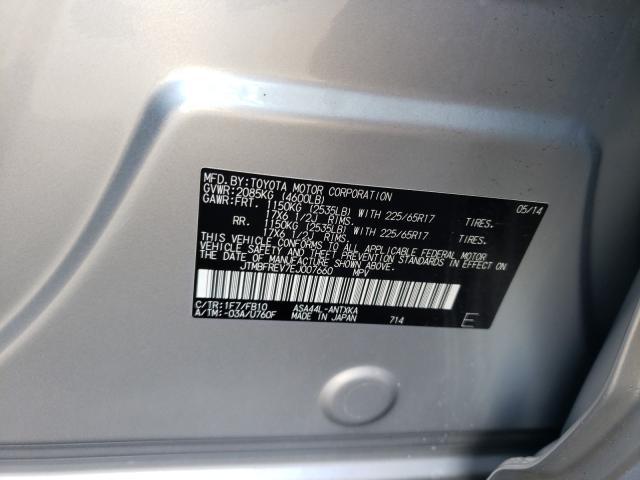 Photo 9 VIN: JTMBFREV7EJ007660 - TOYOTA RAV4 LE 