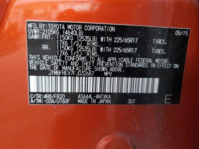 Photo 12 VIN: JTMBFREV7FJ032687 - TOYOTA RAV4 