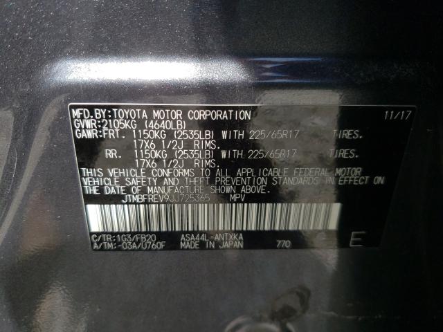 Photo 9 VIN: JTMBFREV9JJ725365 - TOYOTA RAV4 LE 