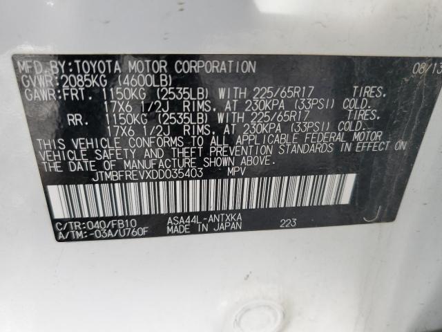 Photo 12 VIN: JTMBFREVXDD035403 - TOYOTA RAV4 4D 2W 