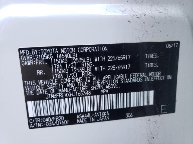 Photo 9 VIN: JTMBFREVXHJ165348 - TOYOTA RAV4 LE 