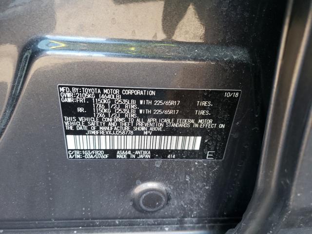 Photo 9 VIN: JTMBFREVXJJ258778 - TOYOTA RAV4 LE 